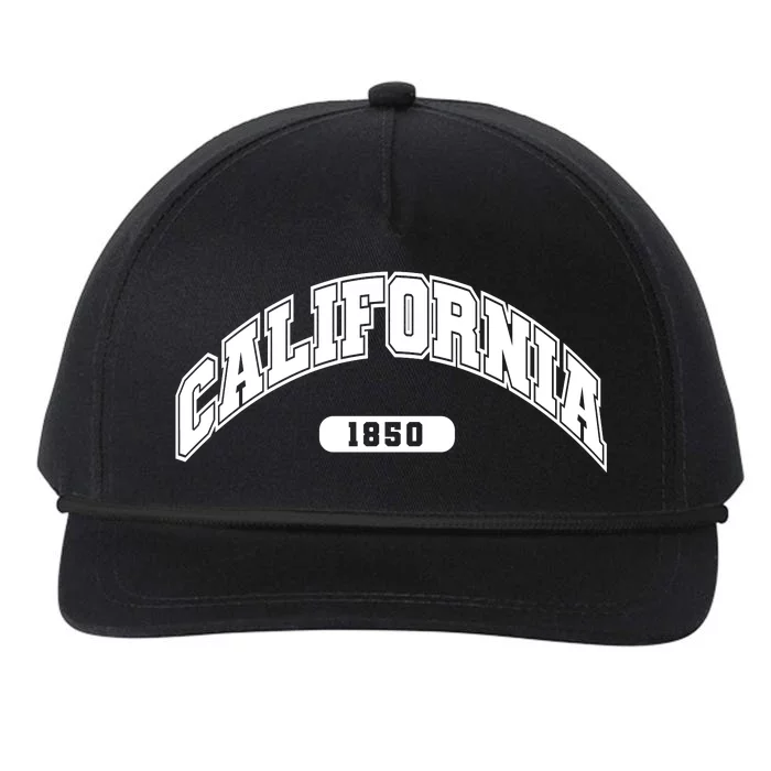 California Collegiate Style 1850 Snapback Five-Panel Rope Hat