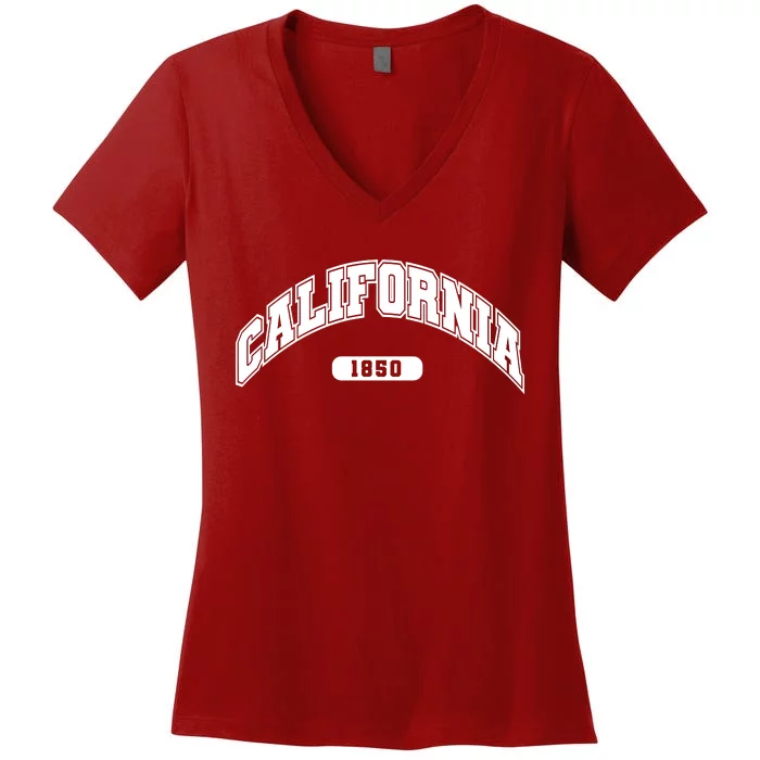 California Collegiate Style 1850 Women's V-Neck T-Shirt