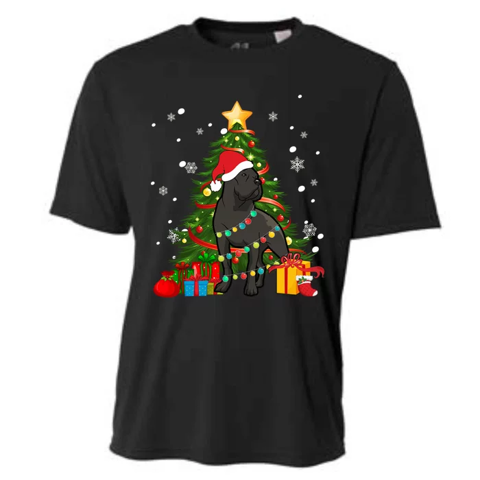 Cane Corso Santa Christmas Tree Light Pajama Dog Xmas Great Gift Cooling Performance Crew T-Shirt