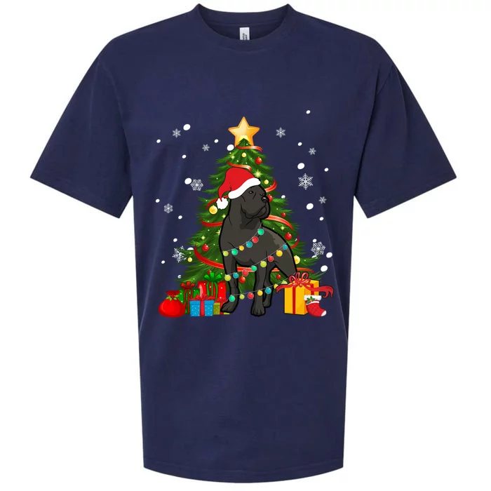 Cane Corso Santa Christmas Tree Light Pajama Dog Xmas Great Gift Sueded Cloud Jersey T-Shirt