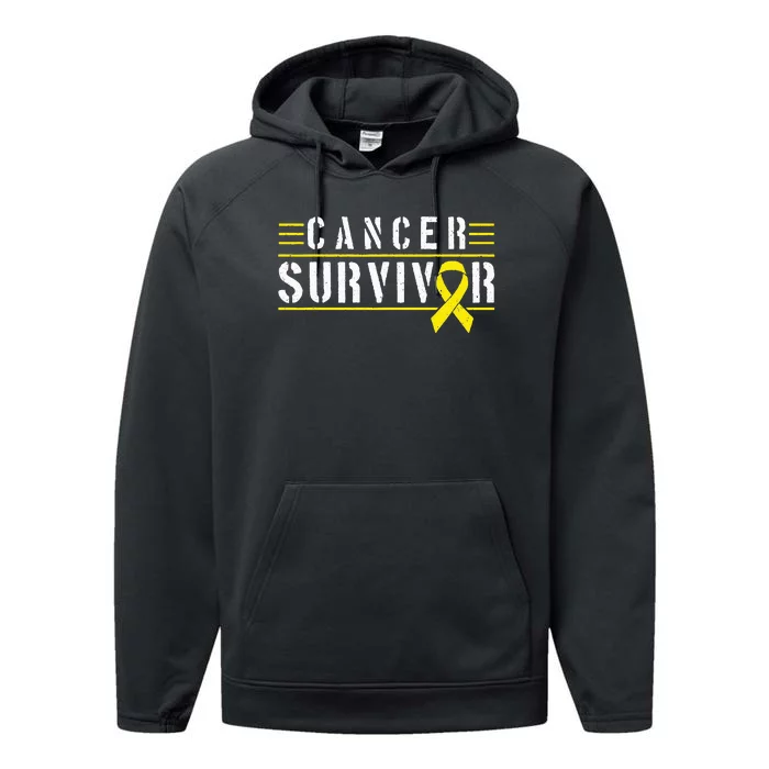 Childhood Cancer Survivor Performance Fleece Hoodie