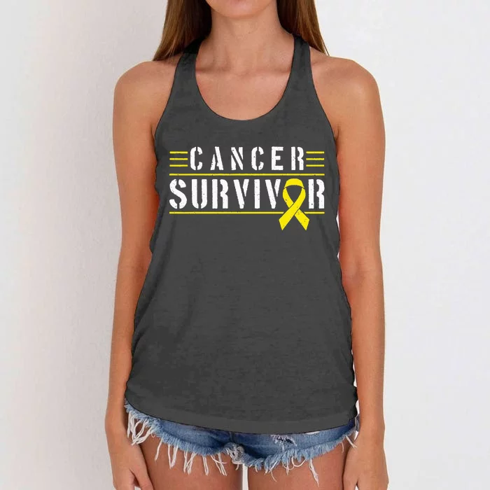 Childhood Cancer Survivor Women's Knotted Racerback Tank