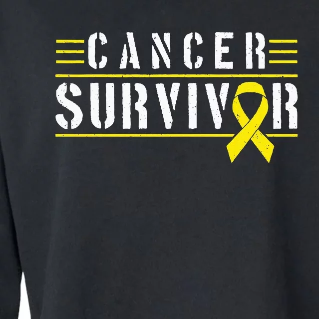 Childhood Cancer Survivor Cropped Pullover Crew