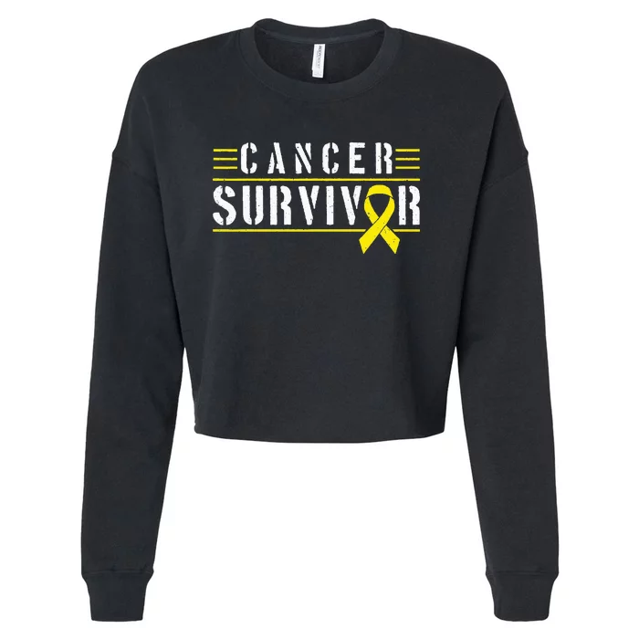 Childhood Cancer Survivor Cropped Pullover Crew