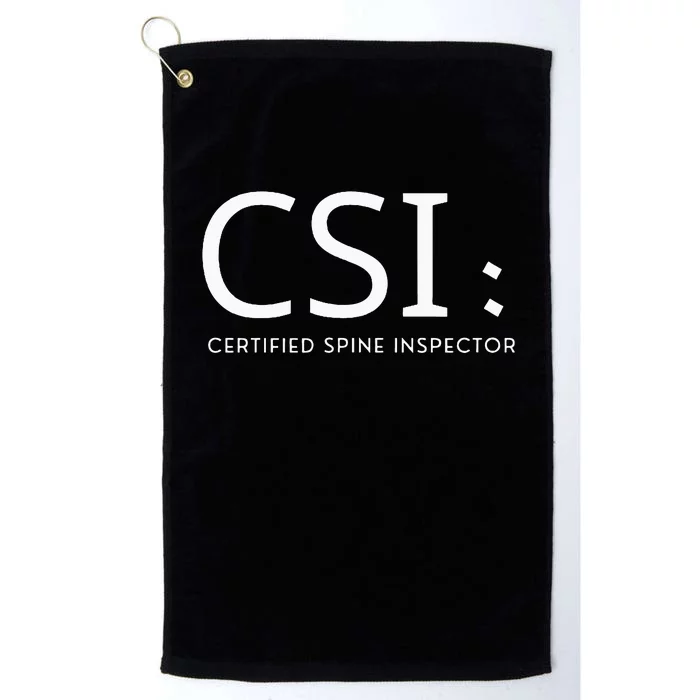 Csi Certified Spine Inspector Platinum Collection Golf Towel