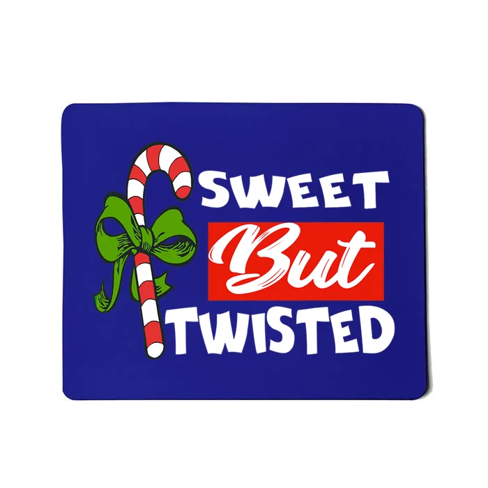 Candy Cane Sweet But Twisted Funny Christmas Gift Mousepad