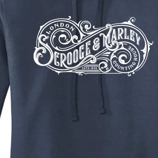 Christmas Carol Scrooge And Marley Counting House Gift Women's Pullover Hoodie