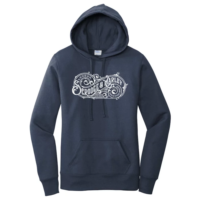 Christmas Carol Scrooge And Marley Counting House Gift Women's Pullover Hoodie