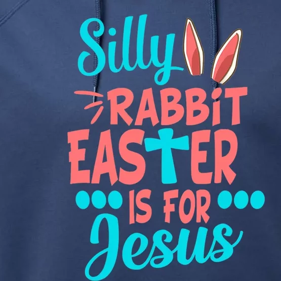 Christians Cute Silly Rabbit Easter Is For Jesus Performance Fleece Hoodie