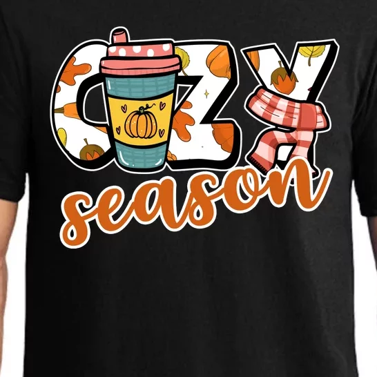 Cute Crazy Season Fall Autumn Coffee Pumpkin Spice Pajama Set