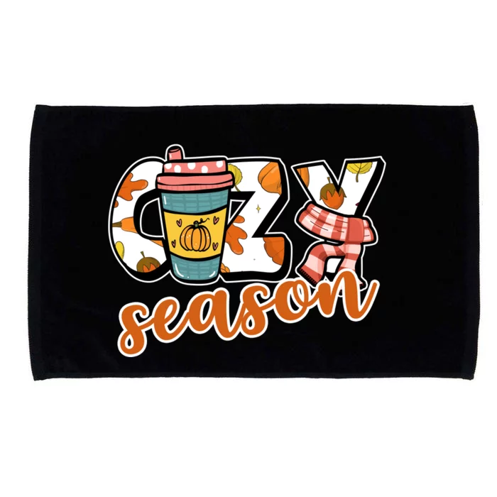 Cute Crazy Season Fall Autumn Coffee Pumpkin Spice Microfiber Hand Towel