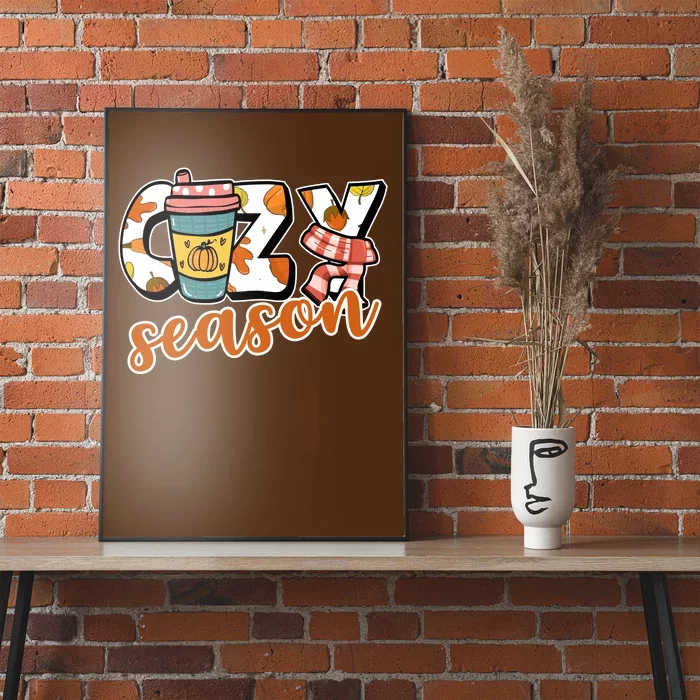 Cute Crazy Season Fall Autumn Coffee Pumpkin Spice Poster