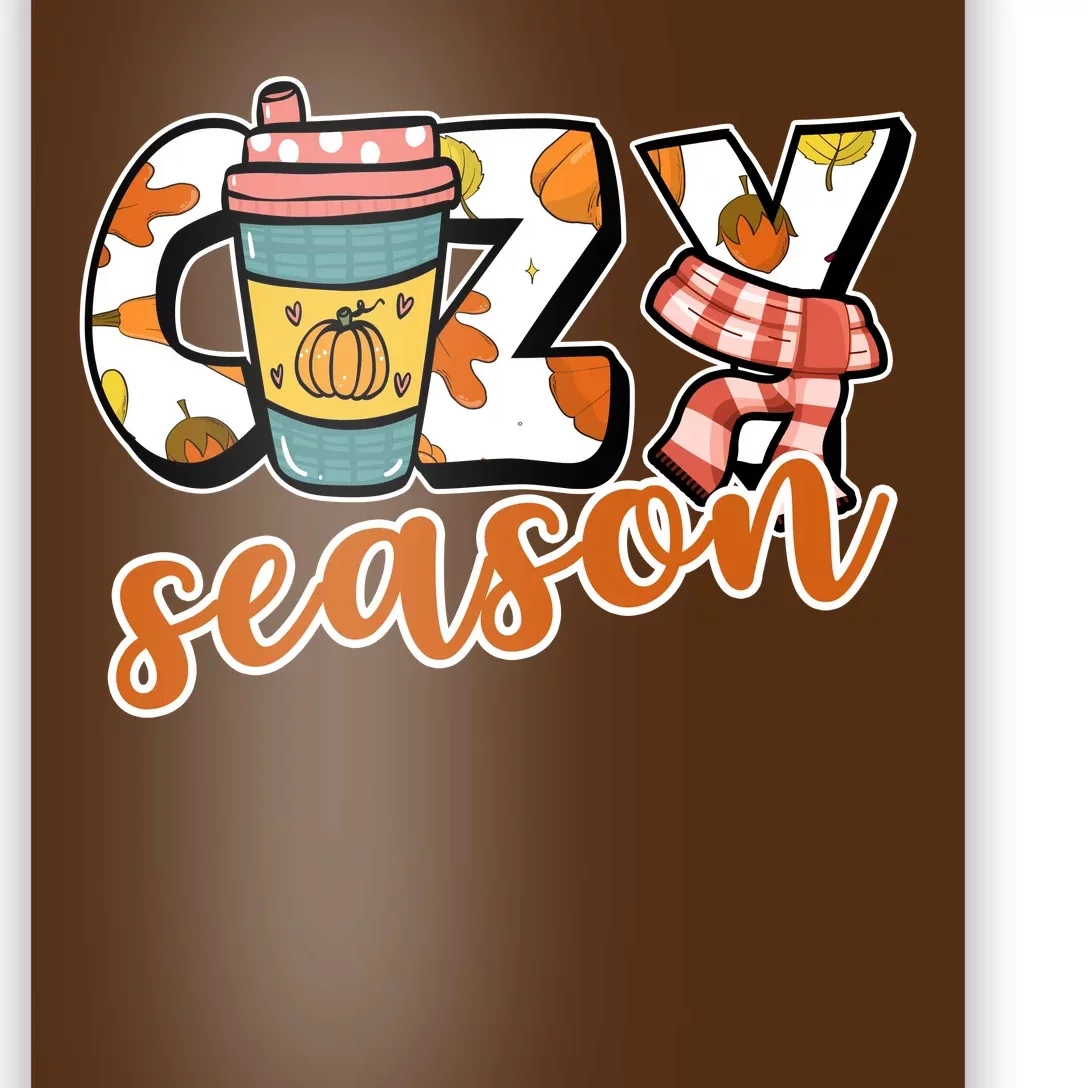 Cute Crazy Season Fall Autumn Coffee Pumpkin Spice Poster