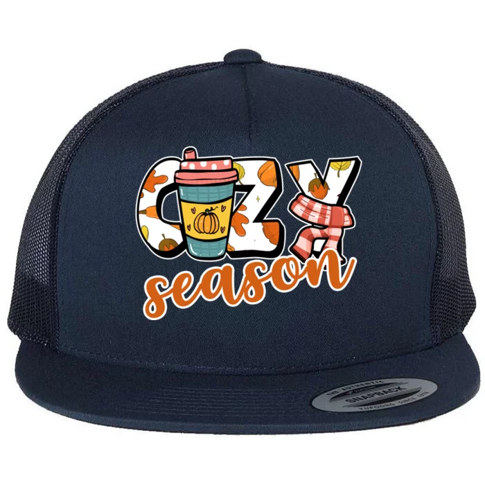 Cute Crazy Season Fall Autumn Coffee Pumpkin Spice Flat Bill Trucker Hat