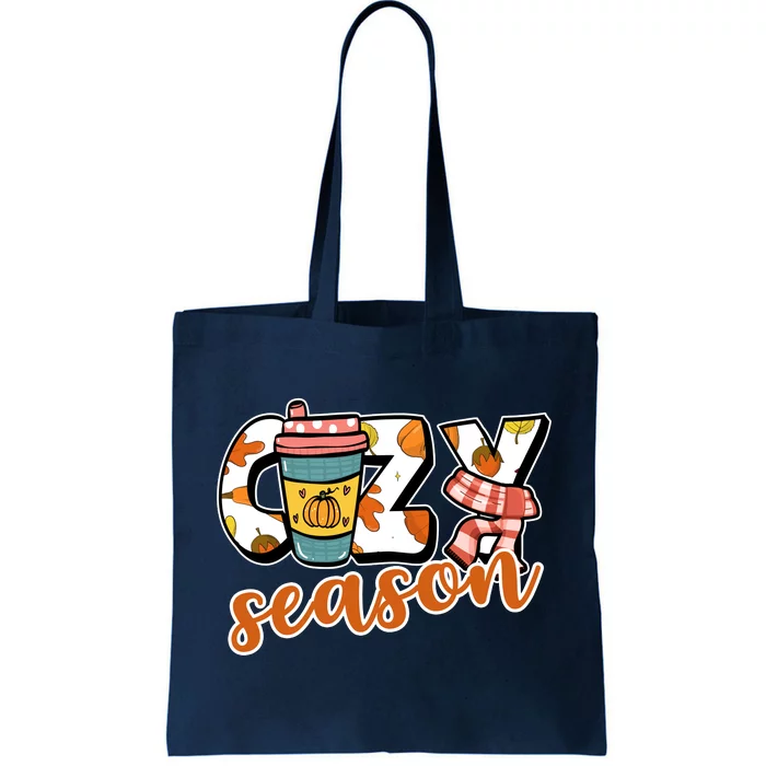 Cute Crazy Season Fall Autumn Coffee Pumpkin Spice Tote Bag