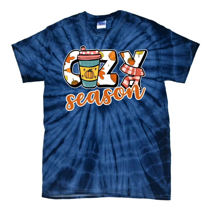 Cute Crazy Season Fall Autumn Coffee Pumpkin Spice Tie-Dye T-Shirt