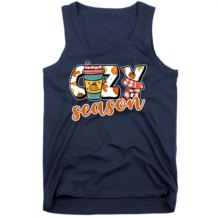 Cute Crazy Season Fall Autumn Coffee Pumpkin Spice Tank Top