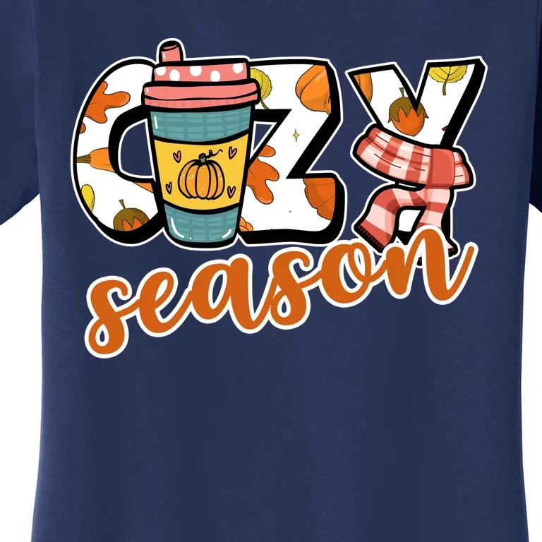 Cute Crazy Season Fall Autumn Coffee Pumpkin Spice Women's T-Shirt