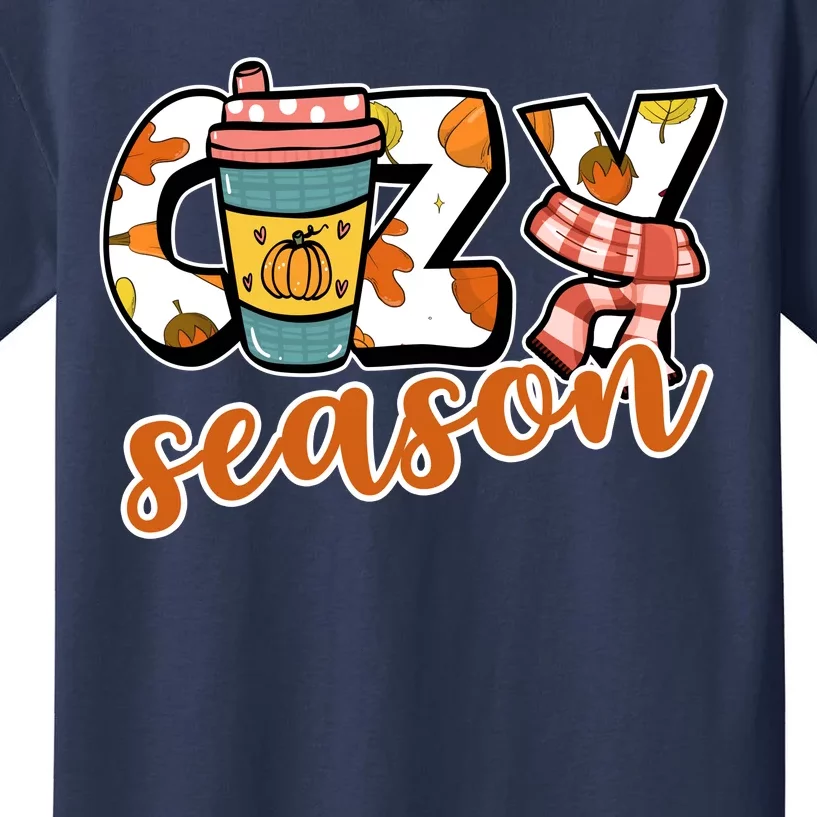 Cute Crazy Season Fall Autumn Coffee Pumpkin Spice Kids T-Shirt