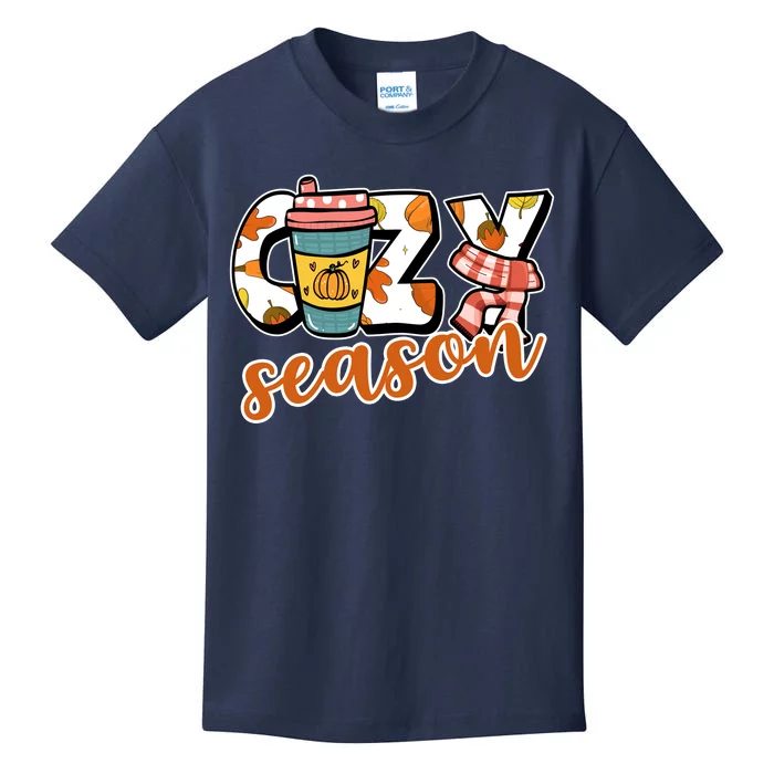 Cute Crazy Season Fall Autumn Coffee Pumpkin Spice Kids T-Shirt