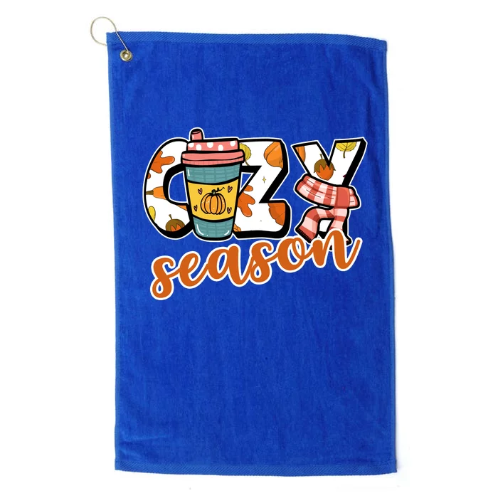 Cute Crazy Season Fall Autumn Coffee Pumpkin Spice Platinum Collection Golf Towel