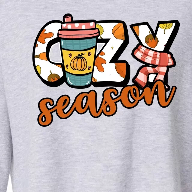 Cute Crazy Season Fall Autumn Coffee Pumpkin Spice Cropped Pullover Crew