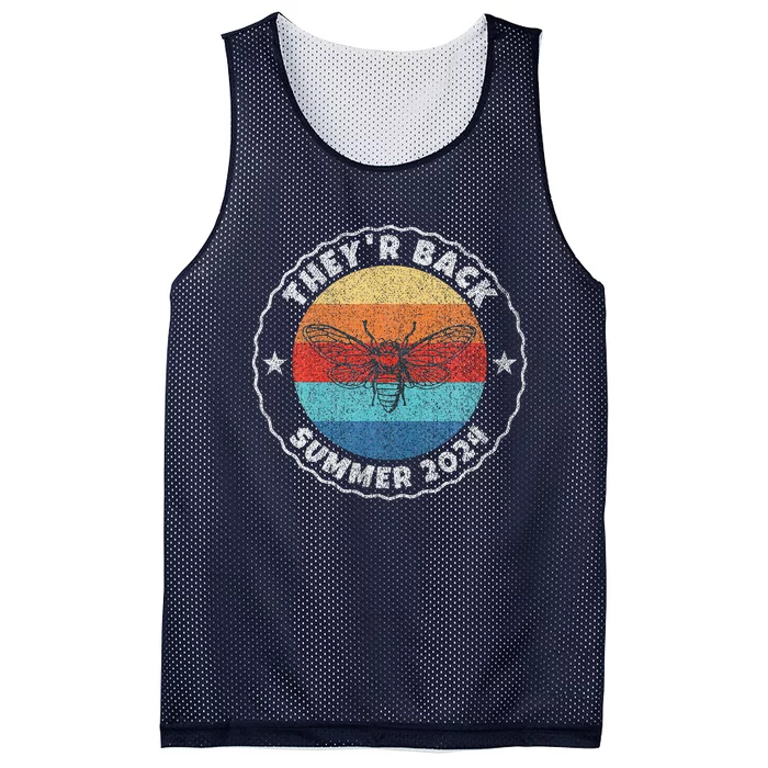 Cicada Comeback Summer 2024 Cicadas Insect Bug Lover Mesh Reversible Basketball Jersey Tank