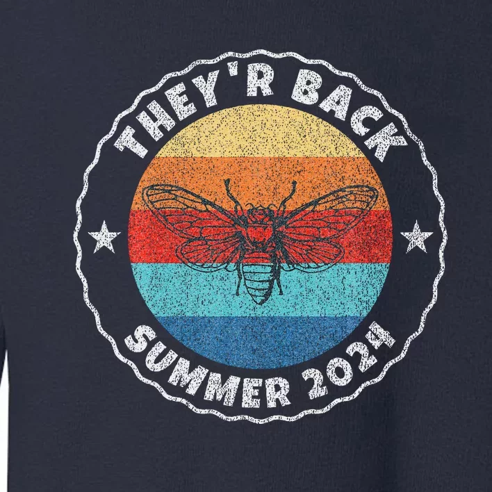 Cicada Comeback Summer 2024 Cicadas Insect Bug Lover Toddler Sweatshirt