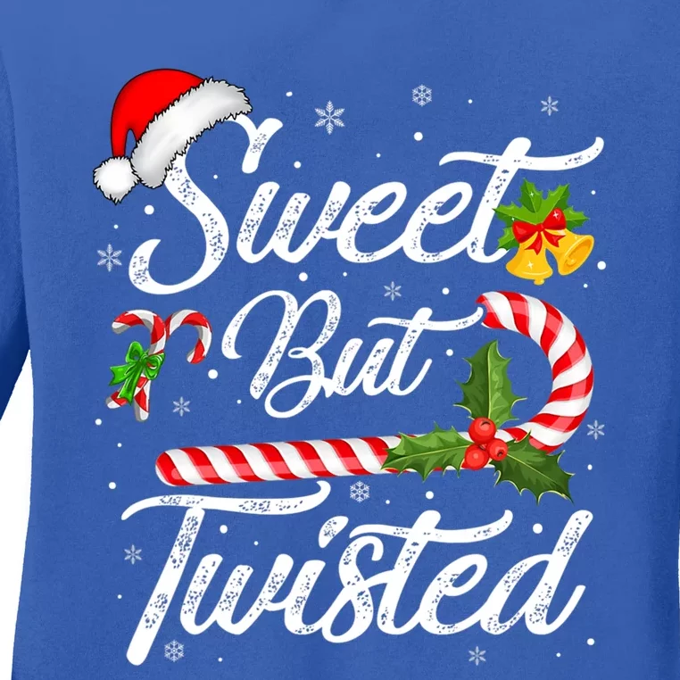 Candy Cane Sweet But Twisted Funny Christmas Great Gift Ladies Long Sleeve Shirt