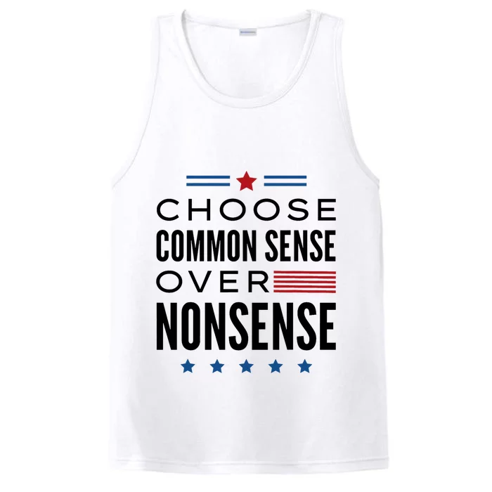 Choose Common Sense Over Nonsense Kamala Harris 2024 Performance Tank