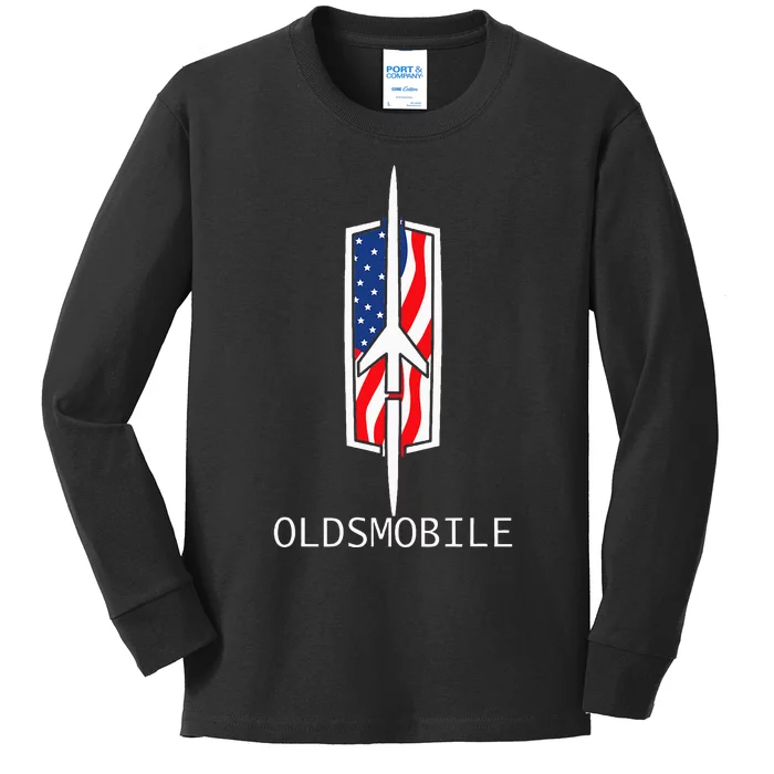 Classic Car Show Vintage Oldsmobile Rocket Kids Long Sleeve Shirt