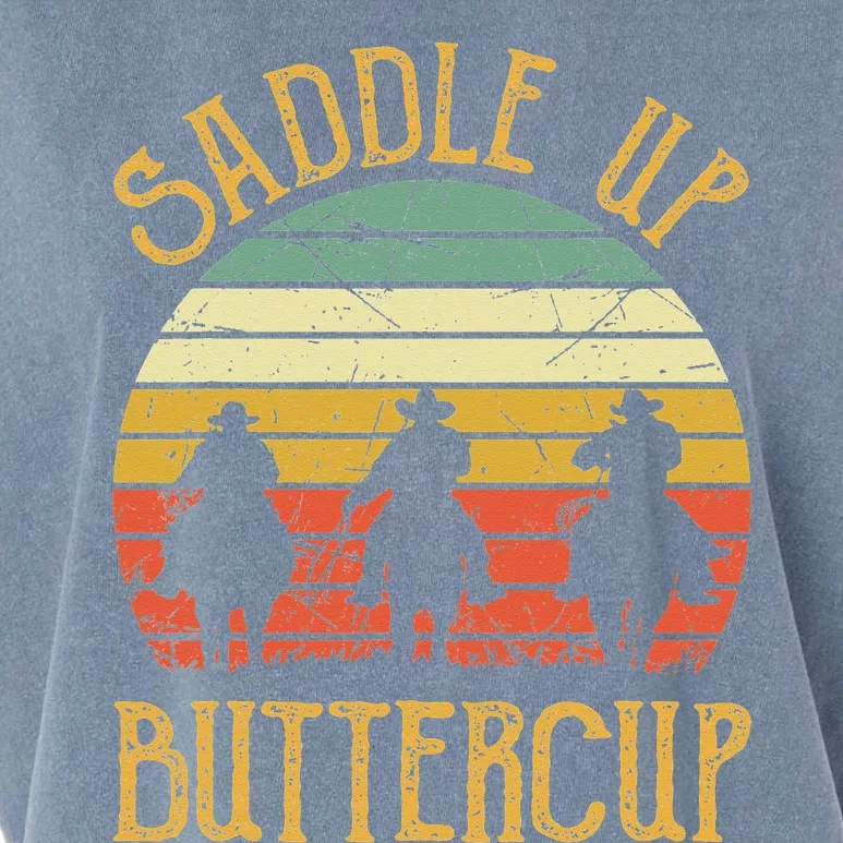 Cow Cow Southern Western Saddle Up Buttercup Garment-Dyed Women's Muscle Tee