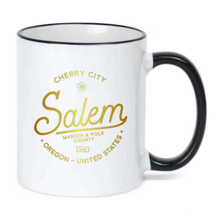 Cherry City Salem Oregon Marion & Polk County 1842 Black Color Changing Mug