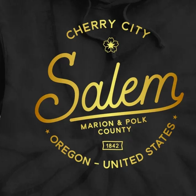 Cherry City Salem Oregon Marion & Polk County 1842 Tie Dye Hoodie