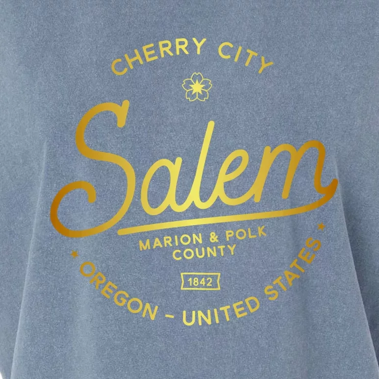 Cherry City Salem Oregon Marion & Polk County 1842 Garment-Dyed Women's Muscle Tee