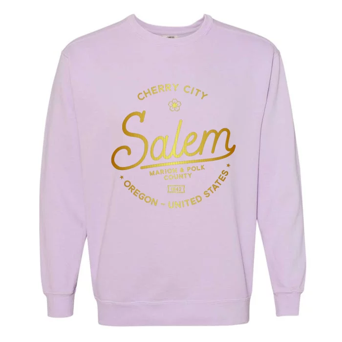 Cherry City Salem Oregon Marion & Polk County 1842 Garment-Dyed Sweatshirt