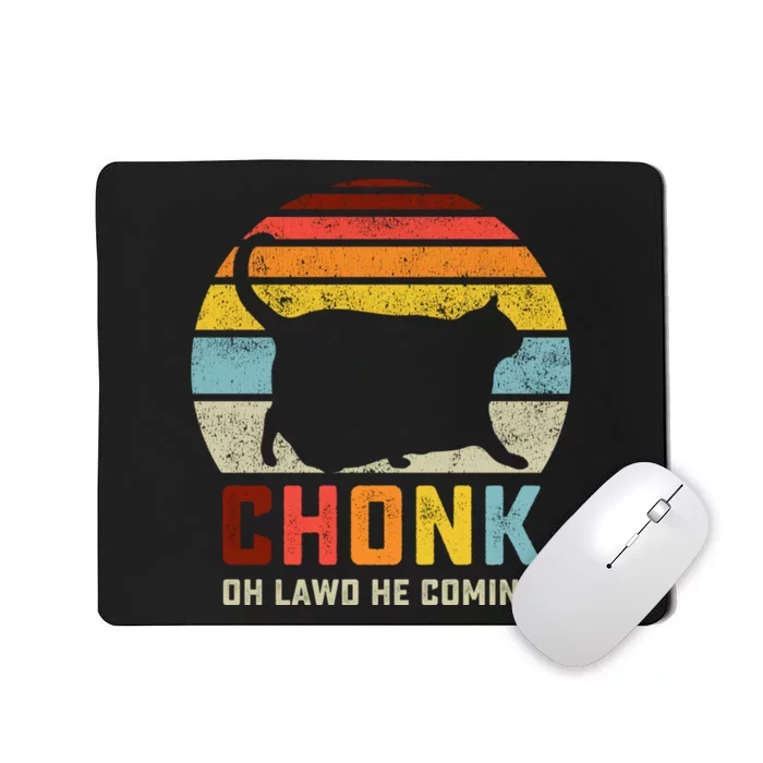 Chonk Cat Scale Meme Funny Retro Style Vintage Cats Memes Mousepad