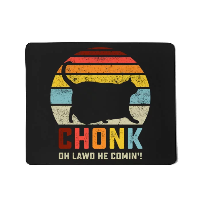 Chonk Cat Scale Meme Funny Retro Style Vintage Cats Memes Mousepad