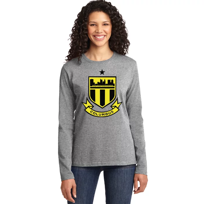 Cool Columbus Soccer Team Ladies Long Sleeve Shirt