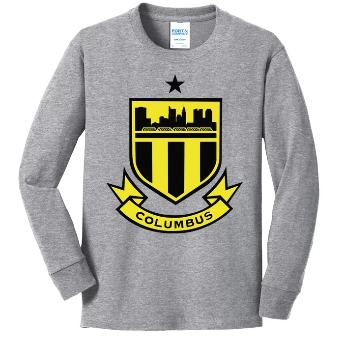 Cool Columbus Soccer Team Kids Long Sleeve Shirt