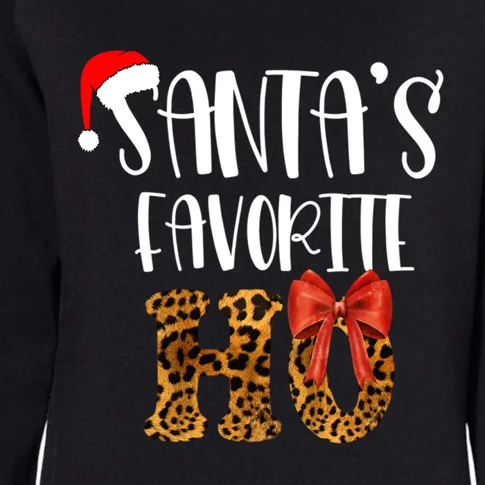 Cute Cheetah Santas Favorite Ho Christmas S Gift Womens California Wash Sweatshirt