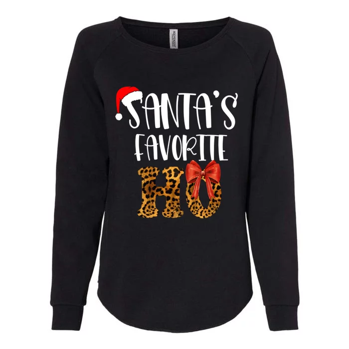 Cute Cheetah Santas Favorite Ho Christmas S Gift Womens California Wash Sweatshirt