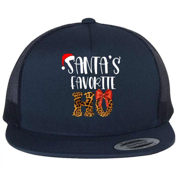 Cute Cheetah Santas Favorite Ho Christmas S Gift Flat Bill Trucker Hat