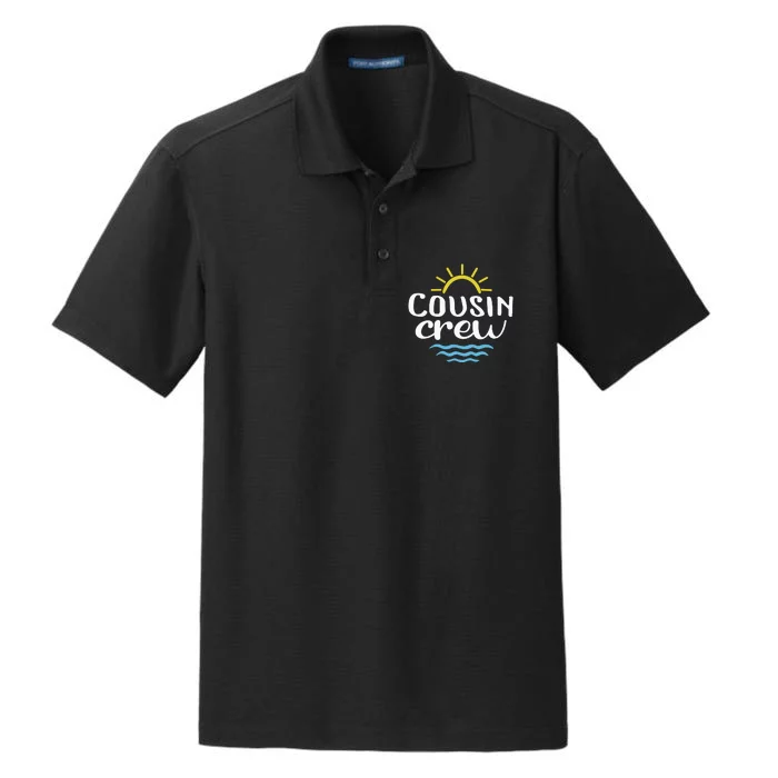 Cousin Crew Summer Vacation Holiday Matching Team Group Dry Zone Grid Performance Polo