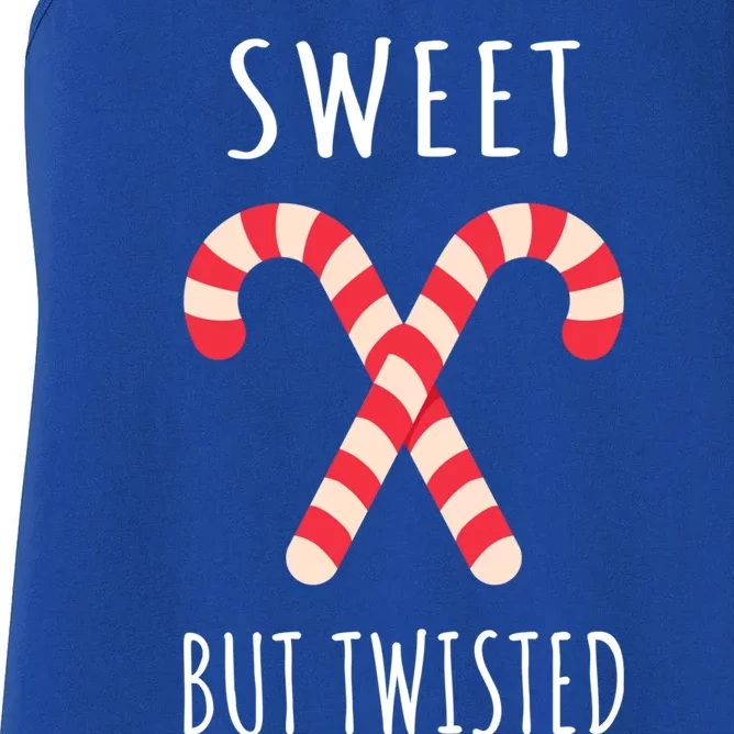 Candy Cane Sweet But Twisted Xmas Lover Funny Christmas Funny Gift Women's Racerback Tank