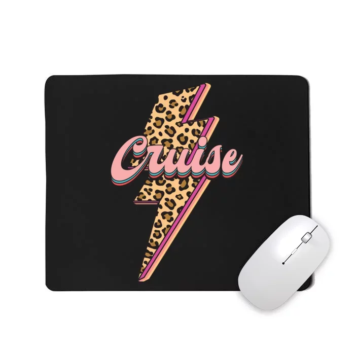 Cool Cruise Summer Vacation Logo Mousepad