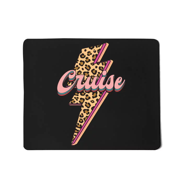 Cool Cruise Summer Vacation Logo Mousepad