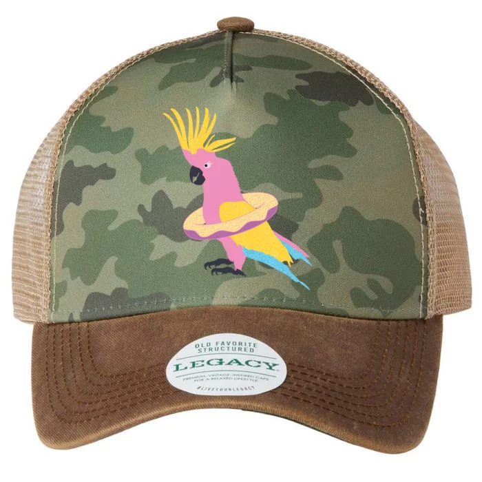 Cockatiel Cockatoo Summer Vacay Party Beach Vibes Funny Gift Legacy Tie Dye Trucker Hat