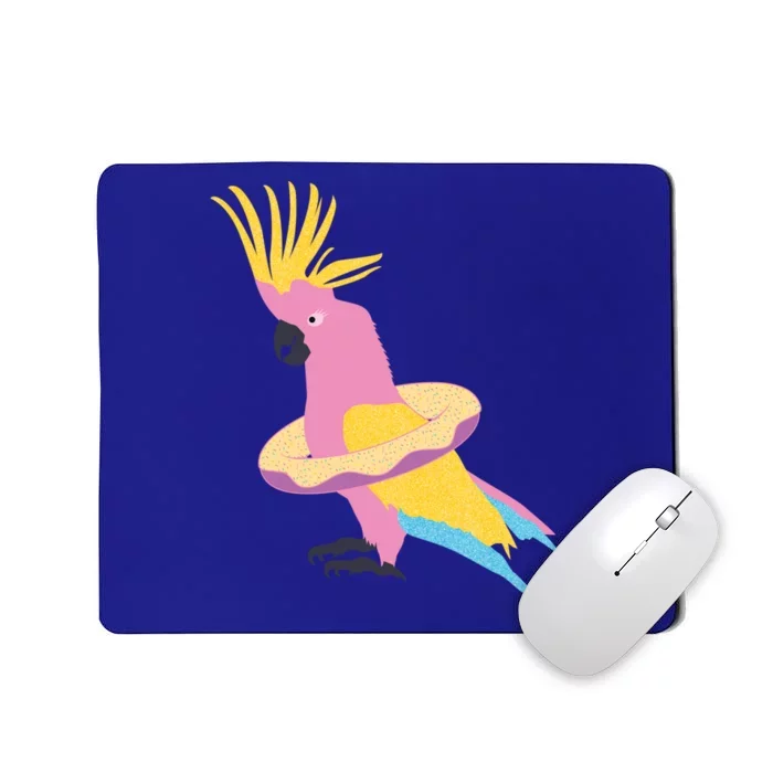 Cockatiel Cockatoo Summer Vacay Party Beach Vibes Funny Gift Mousepad