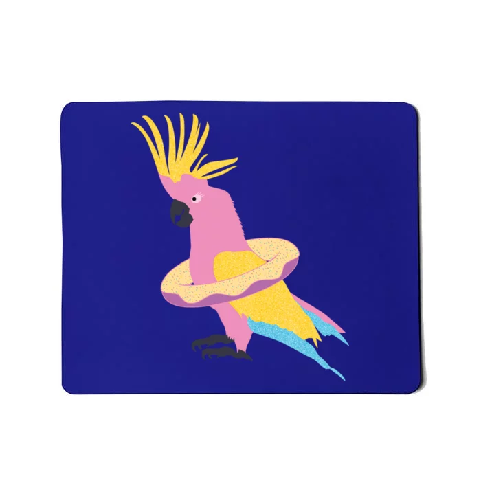 Cockatiel Cockatoo Summer Vacay Party Beach Vibes Funny Gift Mousepad